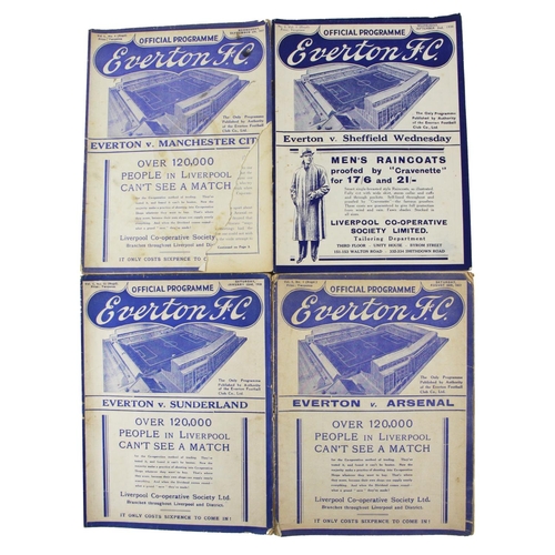 936 - Soccer: Everton F.C., a group of 4 Official Match Programmes (Home Games) to include:* Everton ... 