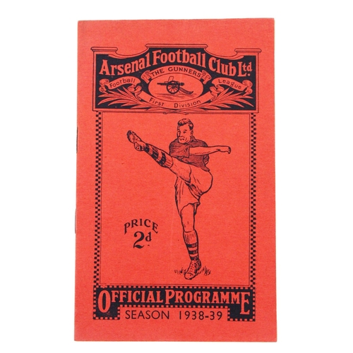 939 - Soccer: Arsenal Football Club Ltd - Official Programme Season 1938 - 39, Arsenal V. Derby County, 14... 