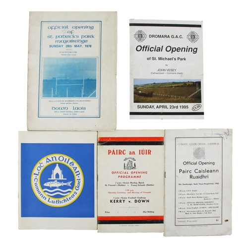 957 - G.A.A.: [Ulster] Official Openings, a group of 5 Official Programmes, for Club Openings to include:*... 