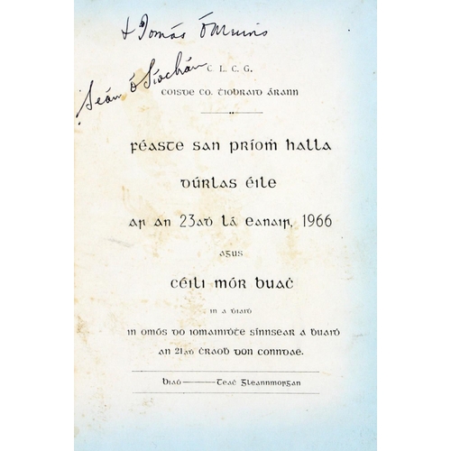 960 - G.A.A.:  Co. Tipperary, 1966, Feaste San Priomh Halla Durlas Eile ar na 23rd January 1966, Ceili - M... 