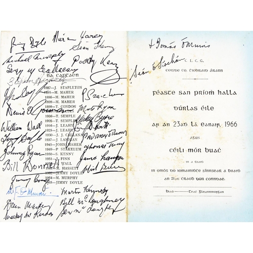 960 - G.A.A.:  Co. Tipperary, 1966, Feaste San Priomh Halla Durlas Eile ar na 23rd January 1966, Ceili - M... 