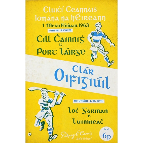 993 - G.A.A.: [Hurling 1963] Clar Oifigiuil Cluchi Ceannais na hEireann, Kilkenny V. Waterford, Croke Park... 