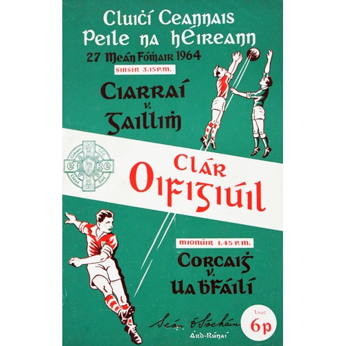 995 - G.A.A.: Football 1964, Clar Oifigiuil, Cluichi Ceannais Peile na hEireann, Kerry V. Galway, 27.9.64,... 