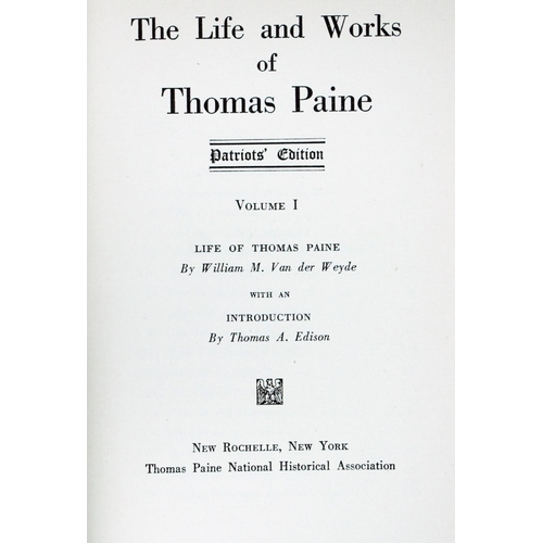 1013 - The Patriot's EditionBindings: Paine (Thomas) The Life and Works of Thomas Paine, ... Introduction b... 