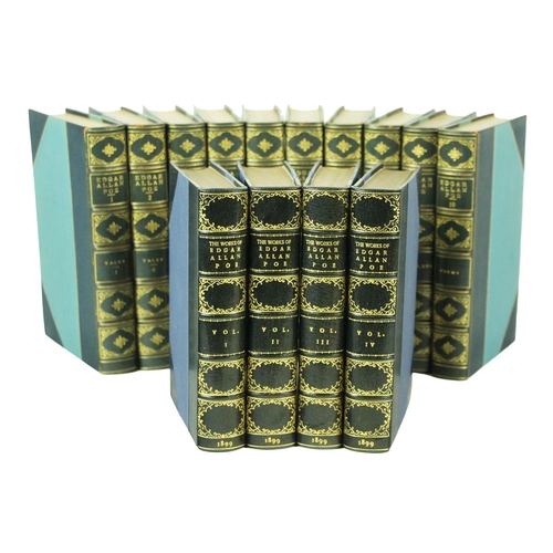 1014 - Bindings: Poe (E. Allan) - The Works of Edgar Allan Poe, ed. E. Clarence Stedman, & Geo. Ed... 