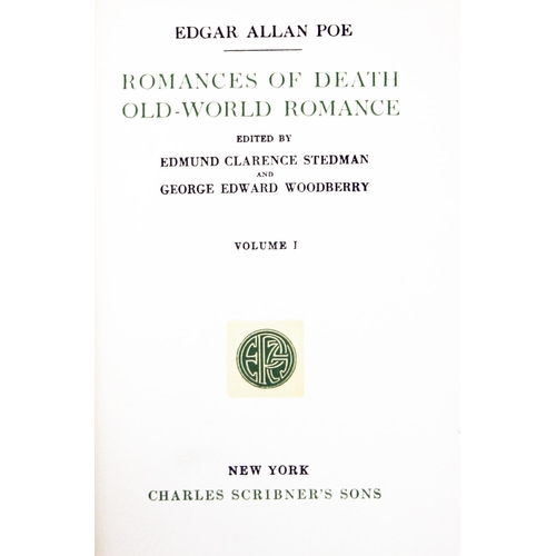 1014 - Bindings: Poe (E. Allan) - The Works of Edgar Allan Poe, ed. E. Clarence Stedman, & Geo. Ed... 