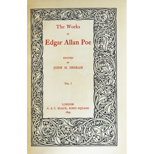 1014 - Bindings: Poe (E. Allan) - The Works of Edgar Allan Poe, ed. E. Clarence Stedman, & Geo. Ed... 