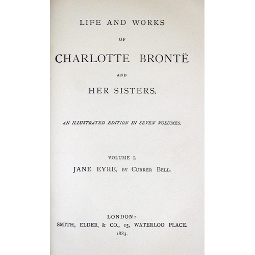 1015 - Bindings: Bronte - Life and Woks of Charlotte Bronte and Her Sisters, 7 vols. 8vo London (Smith, Eld... 