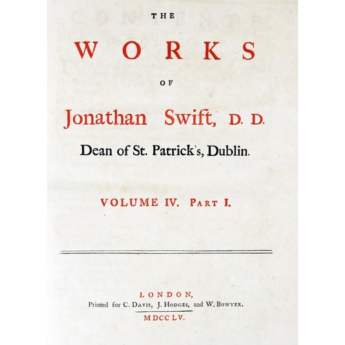 1018 - Bindings: Swift - The Works of Jonathan Swift D.D. Dean of St. Patricks, Dublin, Accurately revised ... 