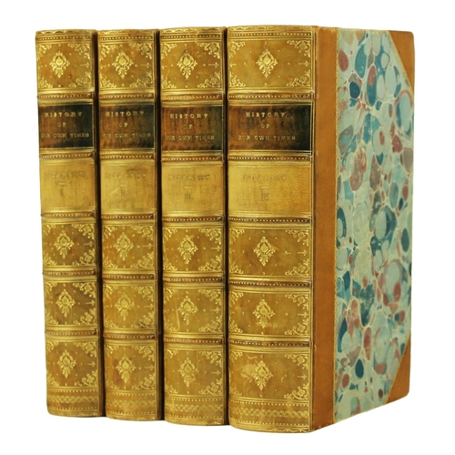 1020 - Bindings: Mc Carthy (Justin) A History of Our Own Times, 4 vols. 8vo London 1880. Cont. hf. tan... 