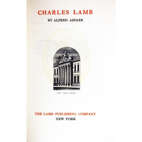 1021 - Personalised Limited Subscribers EditionBindings: Lamb - The Life and Works of Charles Lamb, 12 vols... 