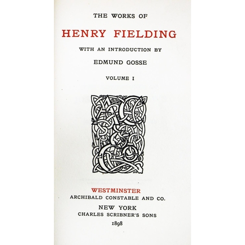 1024 - Bindings: Fielding - The Works of Henry Fielding, 12 vols. roy 8vo Westminster (A. Constable & C... 