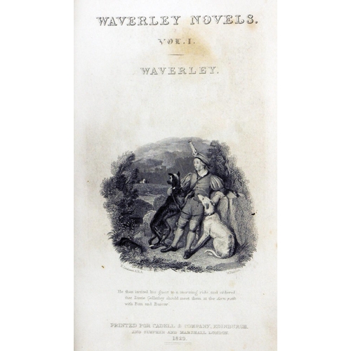 1025 - Bindings: Scott (Sir Walter) Waverly Novels, 48 vols. sm. 8vo Edinburgh (Cadell & Co.) 1829. Add... 