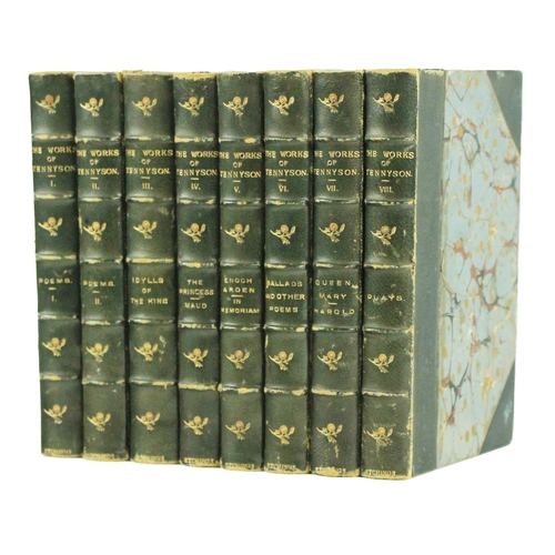 1026 - Bindings: Tennyson -The Works of Alfred Lord Tennyson, 8 vols. Sm. 8vo Lond. (MacMillan & Co.) 1... 