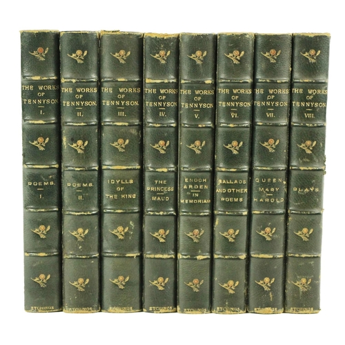 1026 - Bindings: Tennyson -The Works of Alfred Lord Tennyson, 8 vols. Sm. 8vo Lond. (MacMillan & Co.) 1... 