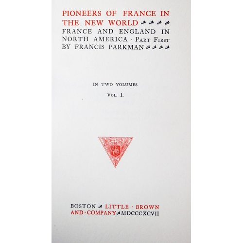 1030 - Edition de LuxeBindings: Parkman (Francis) The Works of Francis Parkman, Volumes I - XX in 20 v... 