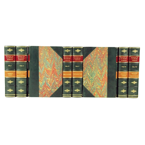 1031 - Edition DeluxeBindings: Defoe (Daniel) The Works of Daniel Defoe, 8 vols. 8vo N. York (National Libr... 