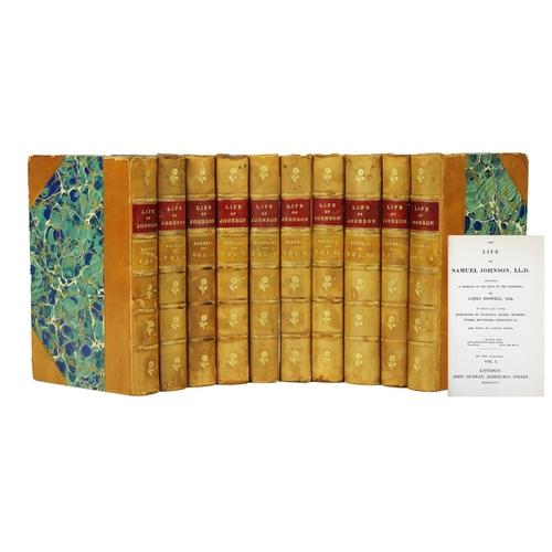 1039 - Bindings: Johnson - Boswell (James) The Life of Samuel Johnson, LL.D., 10 vols. sm. 8vo Lond. 1... 