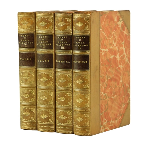 1042 - Bindings: Poe (E.A.) Ingram (John H.)ed. The Works of Edgar Allan Poe, 4 vols. 8vo Lond. (A. &a... 