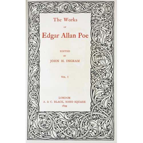 1042 - Bindings: Poe (E.A.) Ingram (John H.)ed. The Works of Edgar Allan Poe, 4 vols. 8vo Lond. (A. &a... 