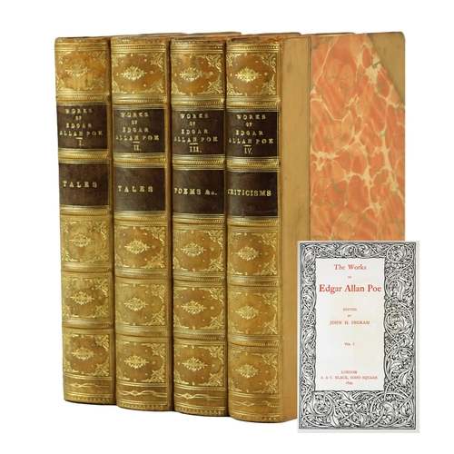 1042 - Bindings: Poe (E.A.) Ingram (John H.)ed. The Works of Edgar Allan Poe, 4 vols. 8vo Lond. (A. &a... 