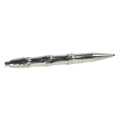 1123 - A silver Tiffany bamboo design miniature Pen, hallmarked, with pouch, approx. 20.9gms. (1)... 