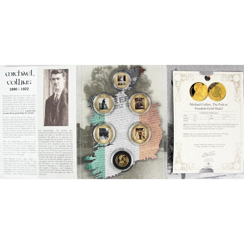 1160 - Coins: Dublin Mint Office - The Path to Freedom (Michael Collins) Photographic Medal Set, Limited Ed... 