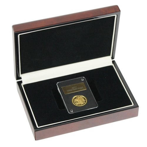 1162 - Gold Coin: Dublin Mint Office - 2017 Isle of Man 1/4 ounce gold Angel, 24ct, cased, with certificate... 