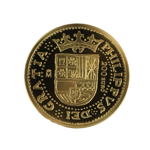 1165 - Gold Coin: Dublin Mint Office - Spanish Escudo 150th Anniversary 4 Escudo Coin, 24ct (13.5gms) in pl... 