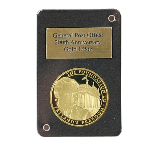 1170 - Gold Coin: Dublin Mint Office, G.P.O. 200th Anniversary (1818-2018),  with profile of General Michae... 