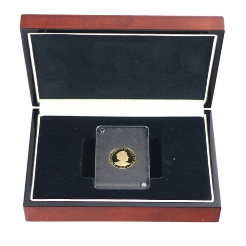 1177 - Gold Coin: Dublin Mint Office - The 2018 Isle of Man 1/4 ounce 24ct gold Angel, in protection case, ... 