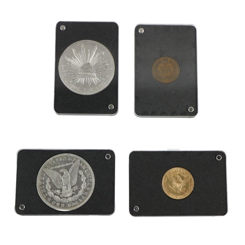 1179 - Coins: Dublin Mint Office, Wild West Set, a cased group of four original American Coins from the 180... 