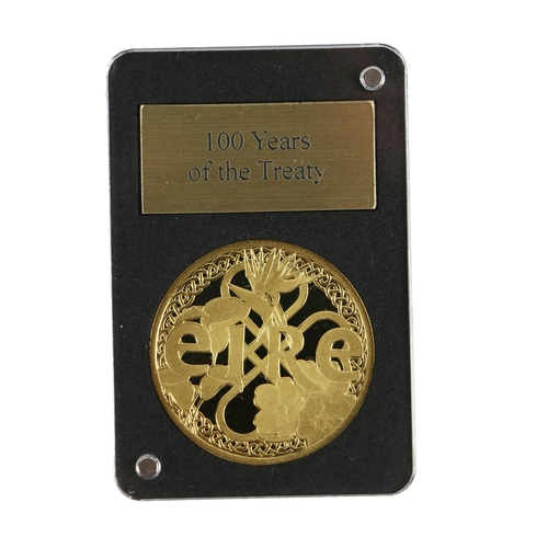 1181 - Gold Coin: Dublin Mint Office, 100 Years of the Treaty, 1/2 ounce, gold Medal 1st Strike, in protect... 