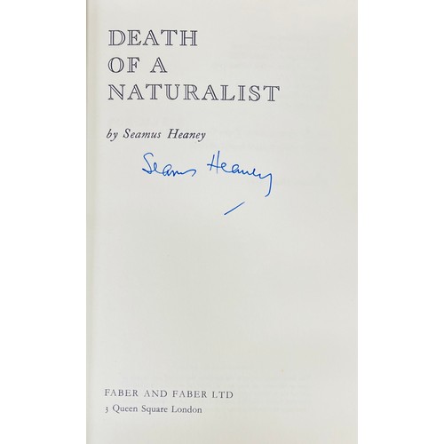 44 - All SignedHeaney (Seamus) Door into the Dark, 8vo L. (Faber & Faber Ltd.) 1969, inscribed on ded... 