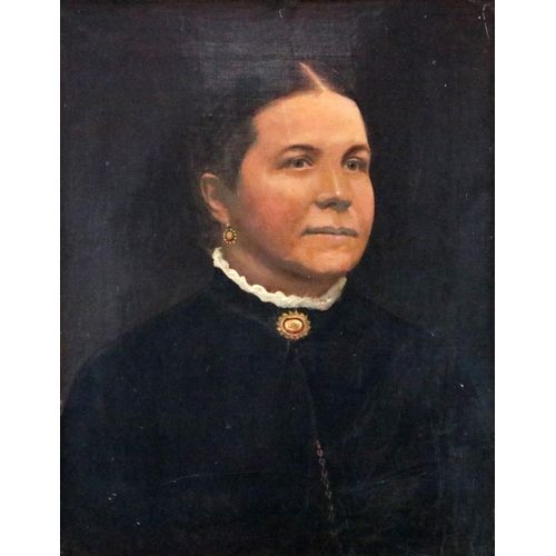 54 - A pair of overpainted Portrait Photographic Prints, 