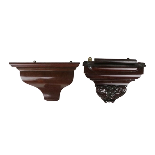 187 - A leaf carved and moulded mahogany Wall Bracket, 25cms x 33cms (10