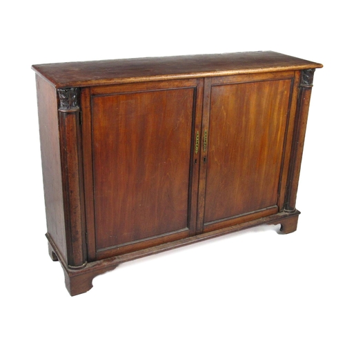 268 - An Irish William IV period mahogany Cabinet, attributed to Williams & Gibton, stamped A8457, the... 