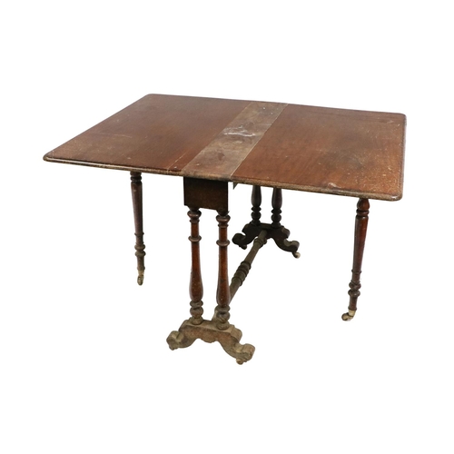 350 - A 19th Century heavy mahogany Yacht Table, of large proportions, on turned pillar support with gate ... 