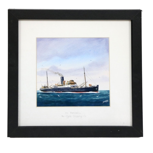 387 - Waterford Shipping Interest: A set of 3 original watercolour Studies, 