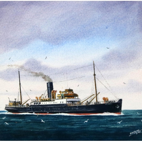 387 - Waterford Shipping Interest: A set of 3 original watercolour Studies, 