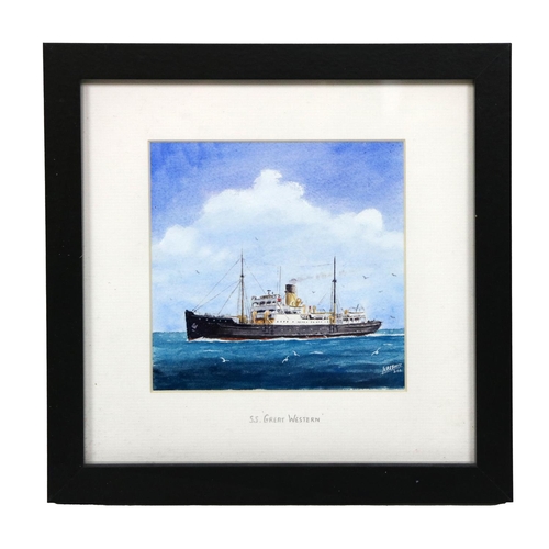 387 - Waterford Shipping Interest: A set of 3 original watercolour Studies, 