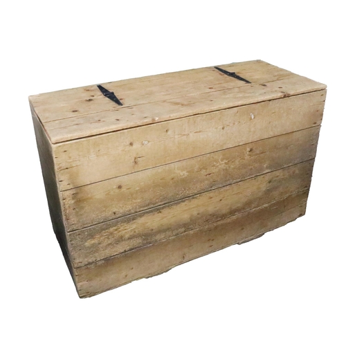 547 - A lift top pine Chest, constructed with pine planks, 48