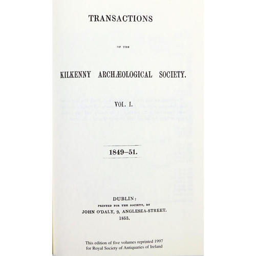 394 - A Very fine Long Run of the First Archaeological JournalPeriodical: Transactions of the Kilkenny Arc... 