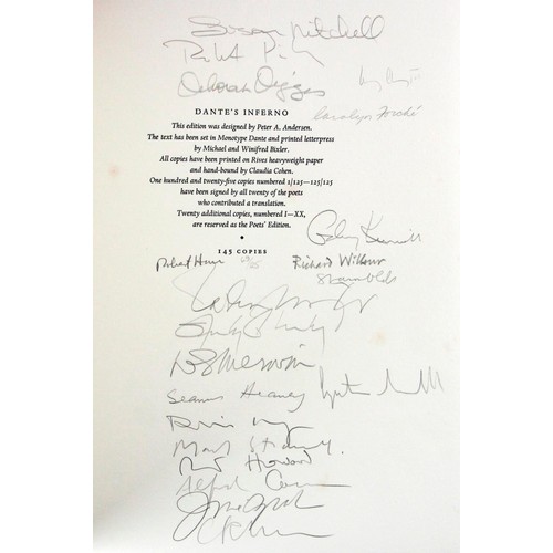 104A - One of 125 Copies Signed by the ContributorsHeaney (Seamus)et al,&nbsp;Dantes Inferno, folio, New Je... 