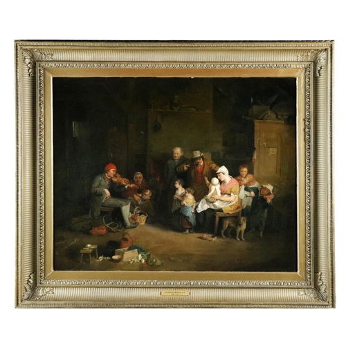 672 - David Wilkie  (1785-1841) (After)“The Blind Fiddler (1806),” a copy made c 1810, O.O.C.,  approx.. 6... 