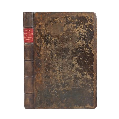 63 - Ware (James) Rerum Hibernicarum Annales,... folio Dublin (J. Crook.. Sam Dancer) 1664. First Edn., r... 