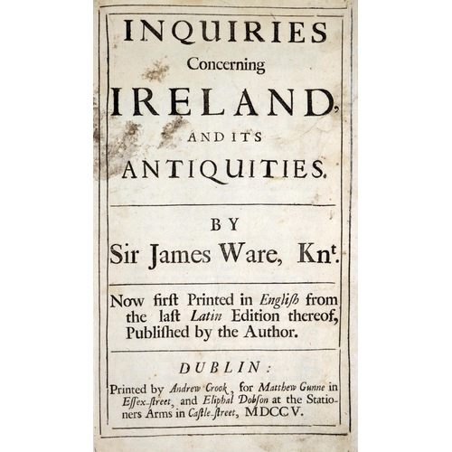 67 - From the Library of J.K.L.[Doyle (Most Rev. Dr. James)] Ware (Sir James) Inquiries concerning Irelan... 