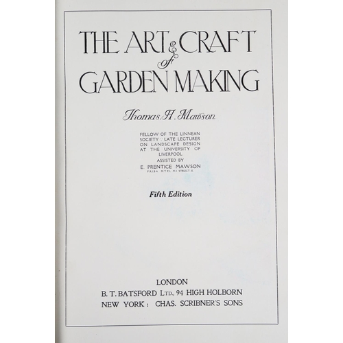 74 - Mawson (Thos. H.)&nbsp;The Art & Craft of Garden Making, folio Lond. [1926]&nbsp;Fifth Edn., col... 