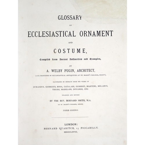 76 - Coloured Plates - Pugin (A. Welby)&nbsp;Glossary of Ecclesiastical Ornament and Costume, lg. 4to L. ... 