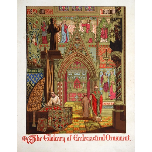 76 - Coloured Plates - Pugin (A. Welby)&nbsp;Glossary of Ecclesiastical Ornament and Costume, lg. 4to L. ... 